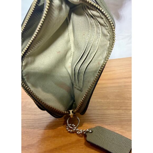 Coach Double Zip Crossbody Olive Green Saffiano Leather – Small - Picture 4 of 6